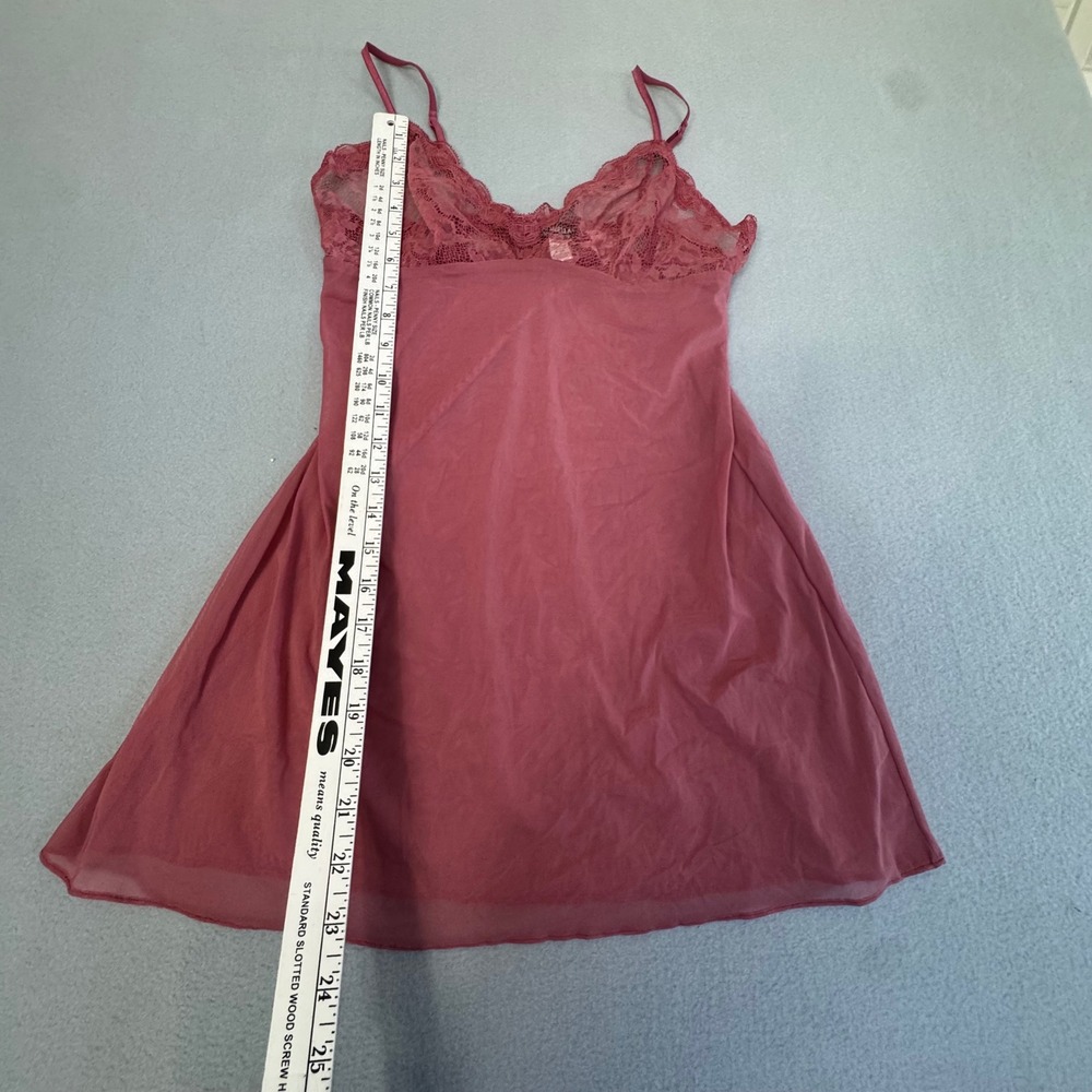 Cosabella Babydoll Chemise Lace Trim Mesh Nightgown Rose Pink Made Italy Small - Picture 6 of 8